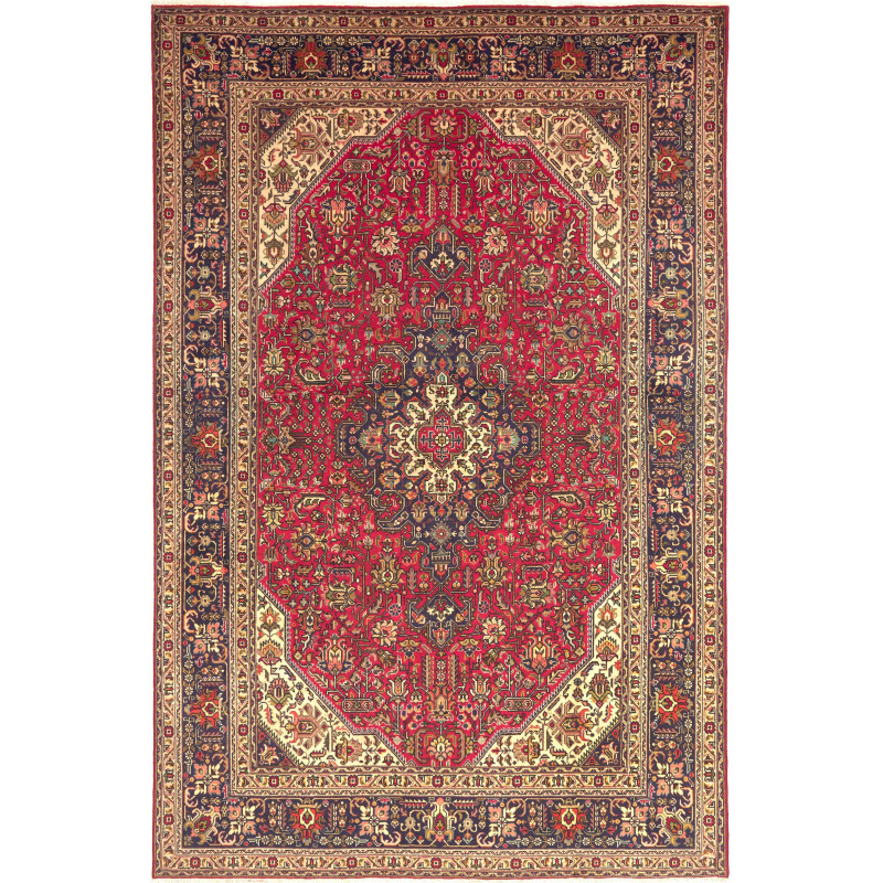 Tabriz 200x305 Cm Tabriz, Persia, Hand-carded Wool (warp: