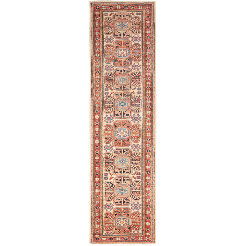Kazak Fine 78x286 Cm Kazak Fine, Pakistan, Hand-carded Wool,