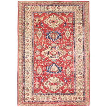 Kazak Fine 202x290 Cm Kazak Fine, Pakistan, Hand-carded Wool