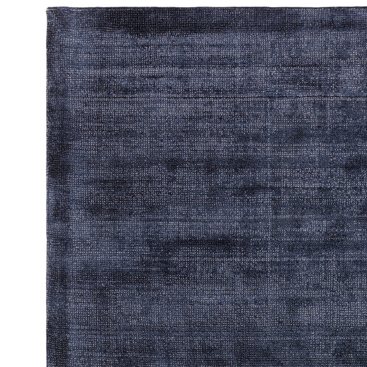 Tappeto Aston tinta unita blu scuro e blu pavone