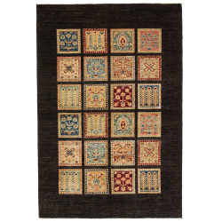 Rug Bakhtiyar Pakistan 123x186 Dark Brown Beige