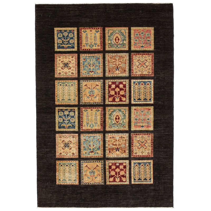 Rug Bakhtiyar Pakistan 123x186 Dark Brown Beige