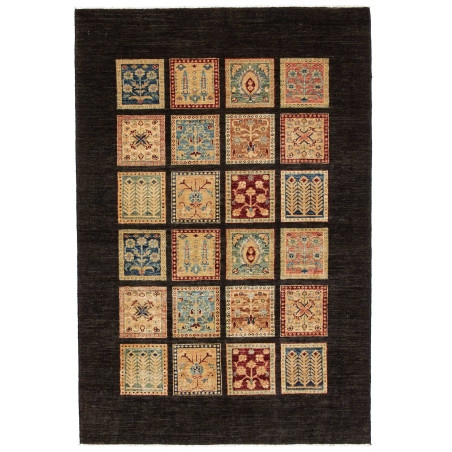 Rug Bakhtiyar Pakistan 123x186 Dark Brown Beige
