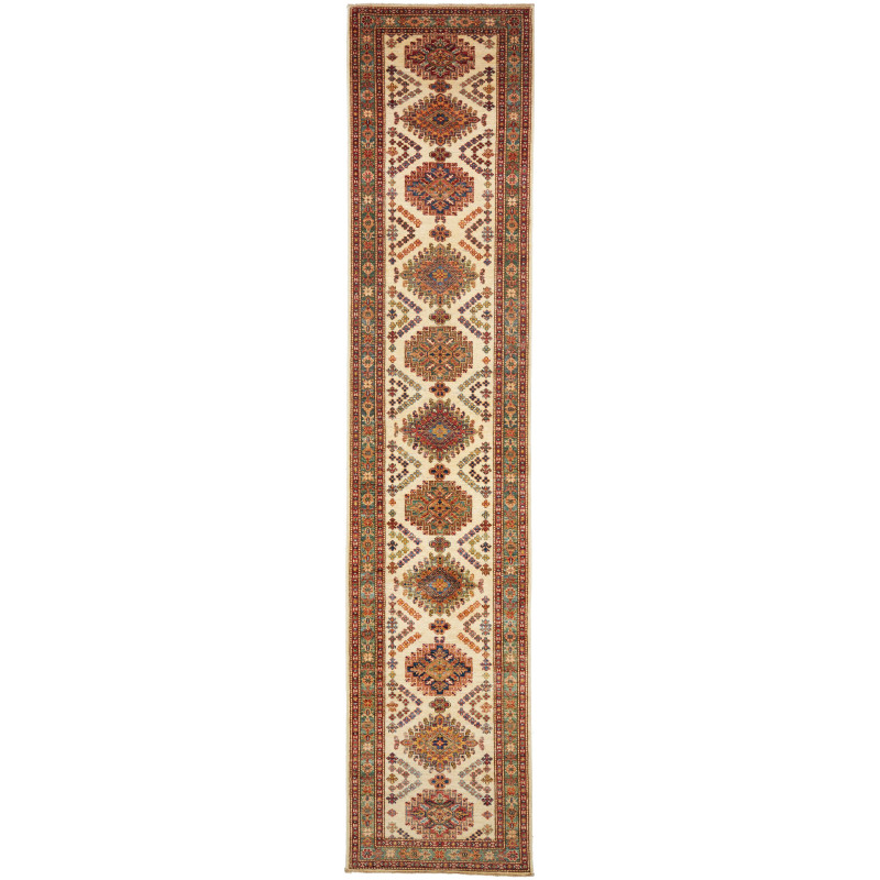 Kazak Fine 79x404 Cm Kazak Fine Pakistan Hand-carded Wool