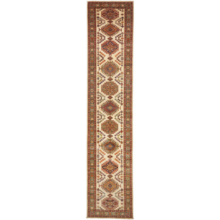 Kazak Fine 79x404 Cm Kazak Fine Pakistan Hand-carded Wool