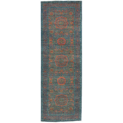 Rug Mamlouk Pakistan 82x240 Petrol Blue Burnt O