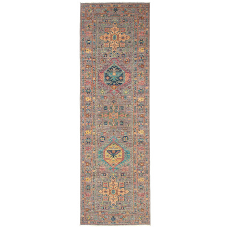 Rug Tribal Pakistan 77x259 Taupe Grey Multicolo