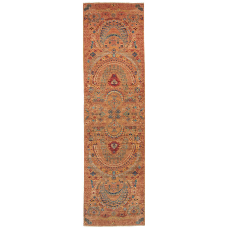 Rug Shahi Fine Pakistan 79x305 Terracotta Blue