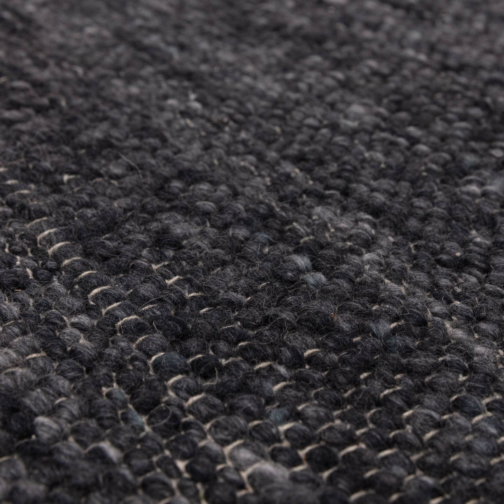 Rug Birkdale plain dark blue charcoal 120x170 cm