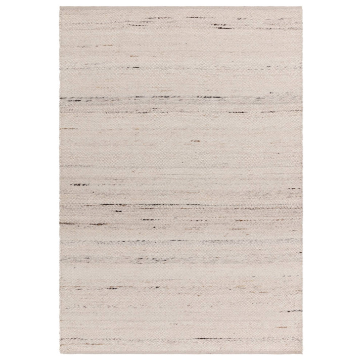 Rug Birkdale plain off-white beige dark brown 12