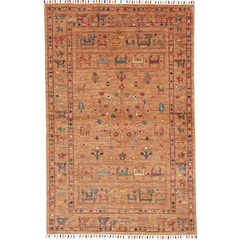 Rubin 99x152 Cm Rubin, Pakistan, Hand-carded Wool (warp: