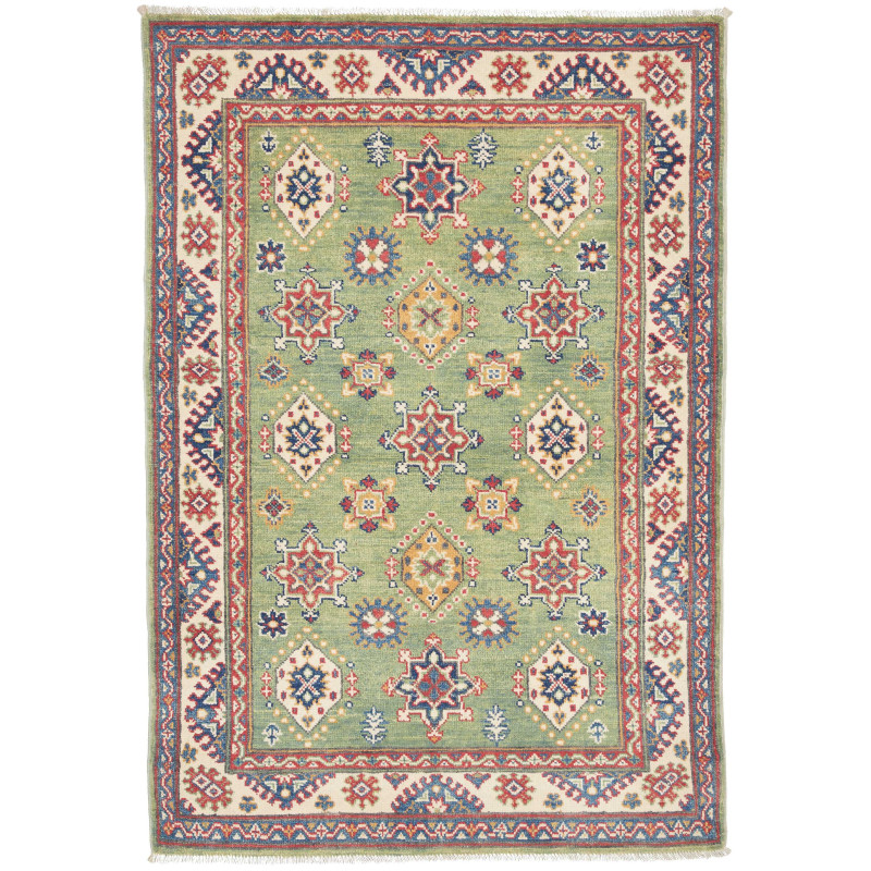 Kazak 100x149 Cm Kazak, Afghanistan, Hand-carded Wool (warp: