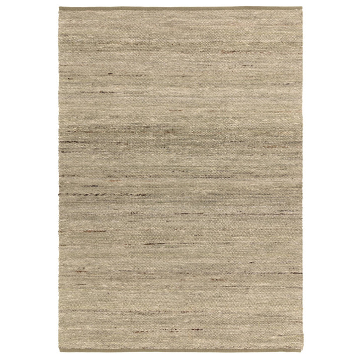Tappeto Birkdale tinta unita verde oliva e beige