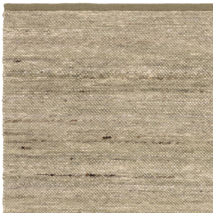 Rug Birkdale plain olive green beige brown 120x1