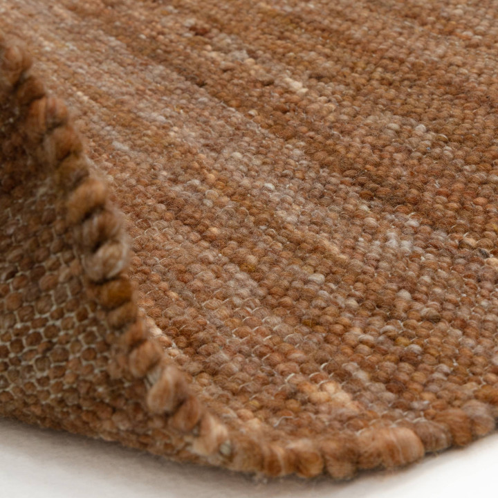 Rug Birkdale plain orange brown beige 200x290 cm