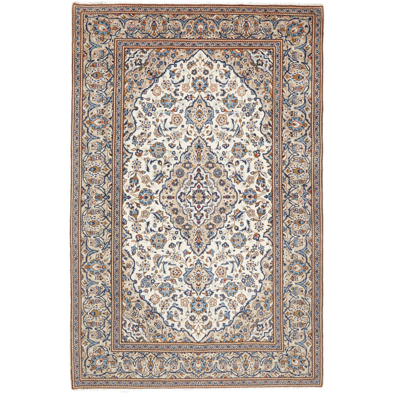 Kashan 195x297 Cm Kashan, Persia, Hand-carded Wool (cotton