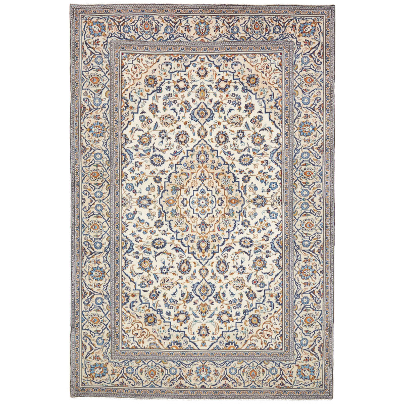 Kashan 202x303 Cm Kashan Persia Hand-carded Wool Cotton