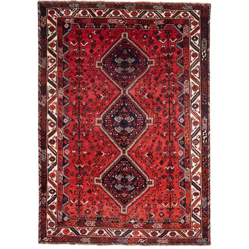 Shiraz 225x318 Cm Shiraz, Persia, Hand-carded Wool (cotton