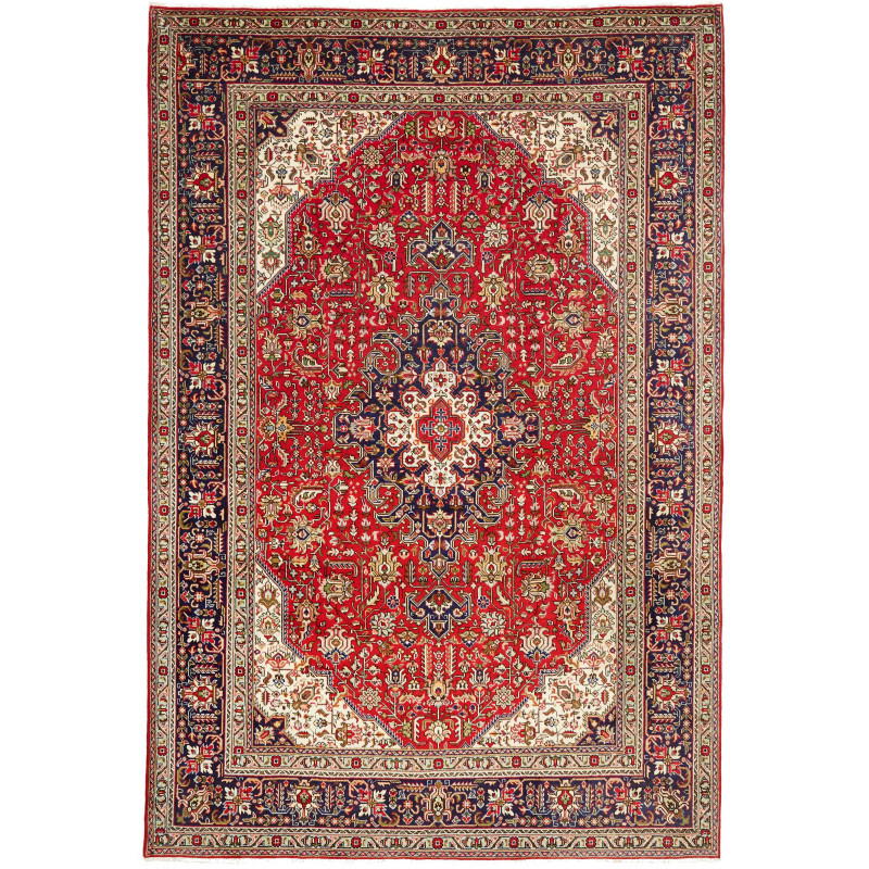 Tabriz 202x300 Cm Tabriz, Persia, Hand-carded Wool (warp