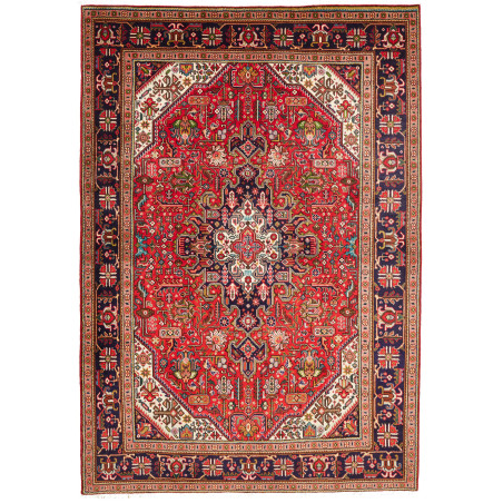 Tabriz 205x285 Cm Tabriz, Persia, Hand-carded Wool (warp:
