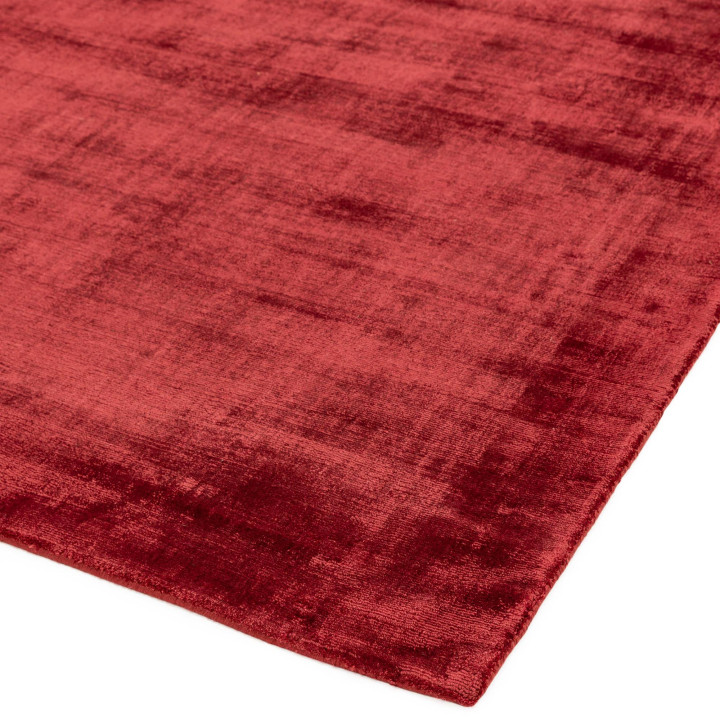 Rug Blade plain dark red brick red runner 66x240