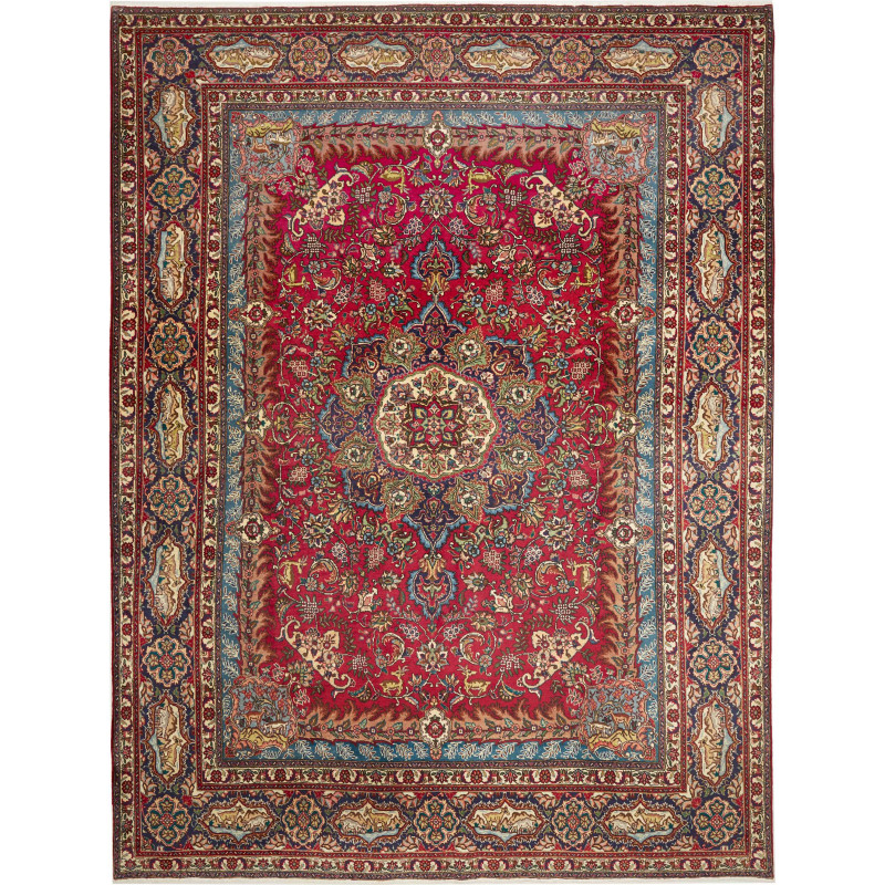Tabriz 302x398 Cm Tabriz, Persia, Hand-carded Wool (warp