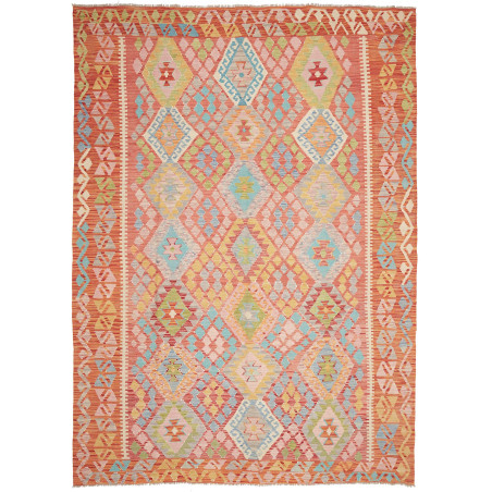 Kilim 204x288 Cm Kilim Afghanistan, Hand-carded Wool, 0.3 Cm