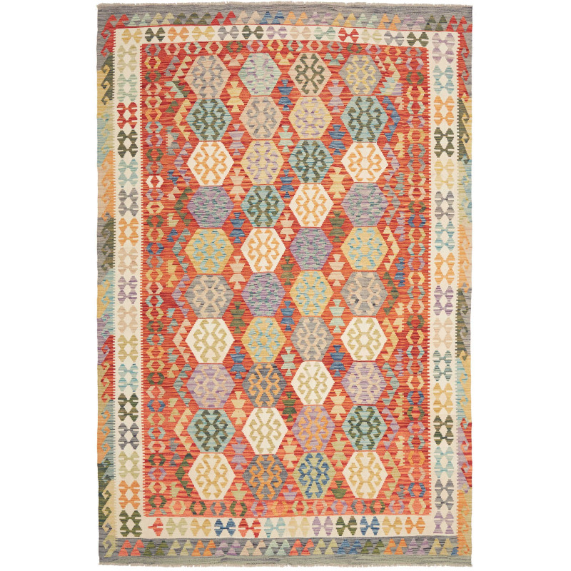 Kilim 207x301 Cm Kilim Afghanistan Hand-carded Wool