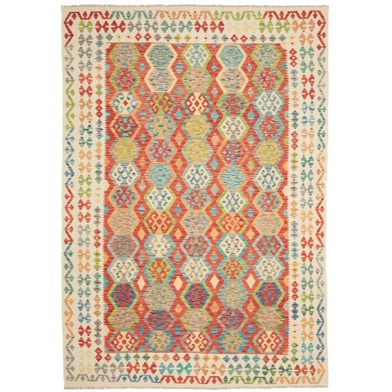 Kilim 209x301 Cm Kilim Afghanistan, Hand-carded Wool (warp: