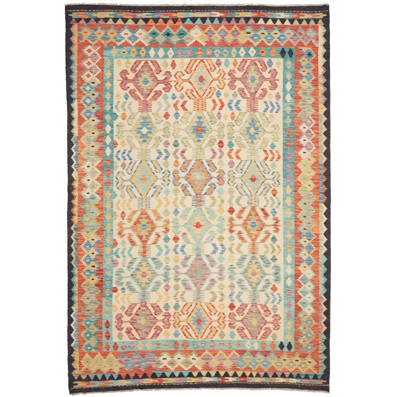 Kilim 203x294 Cm Kilim Afghanistan Hand-spun Wool Cotton