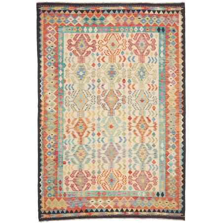 Kilim 203x294 Cm Kilim Afghanistan Hand-spun Wool Cotton