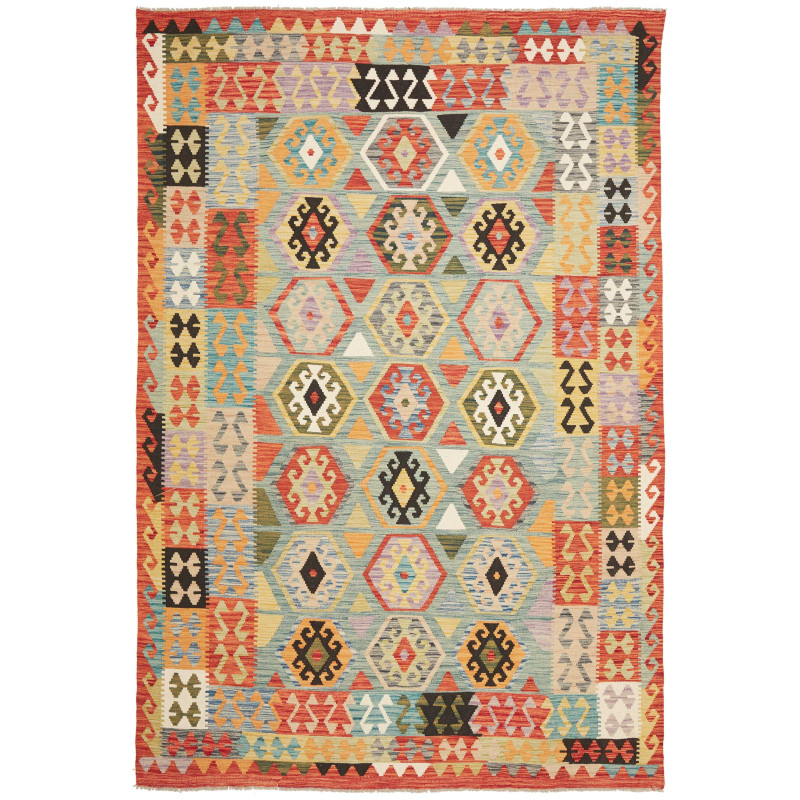 Kilim 209x315 Cm Kilim, Afghanistan, Hand-carded Wool,
