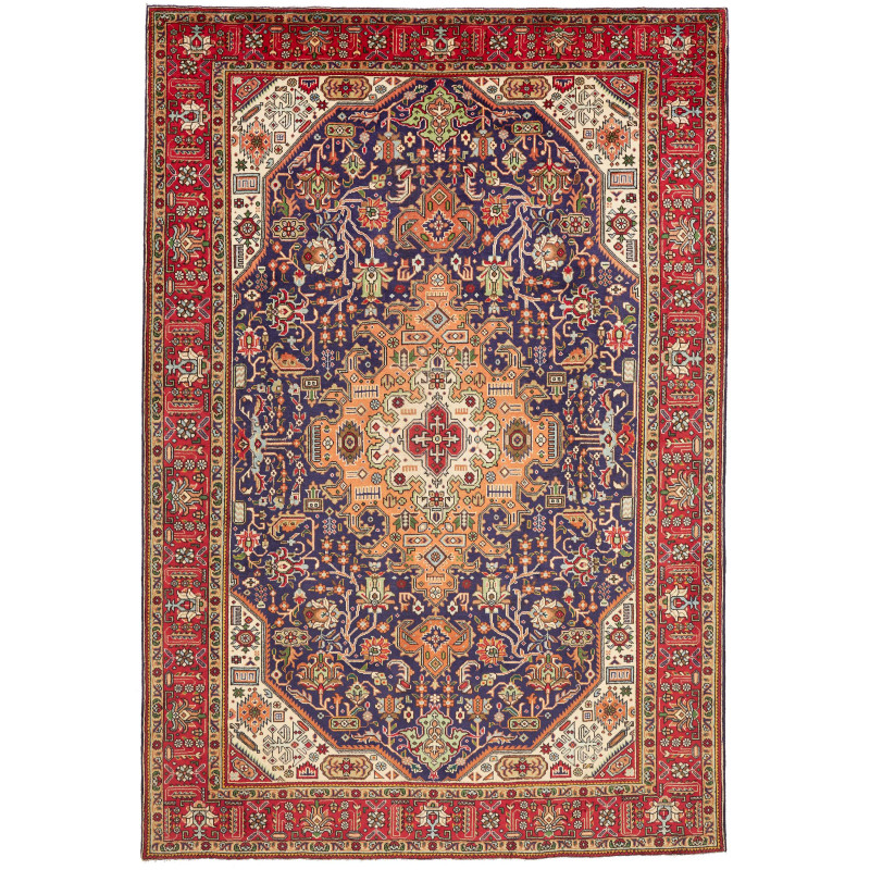 Tabriz 204x298 Cm Tabriz, Persia, Hand-carded Wool (warp: