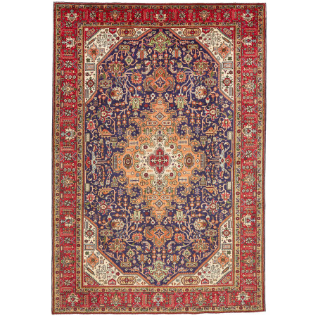 Tabriz 204x298 Cm Tabriz, Persia, Hand-carded Wool (warp: