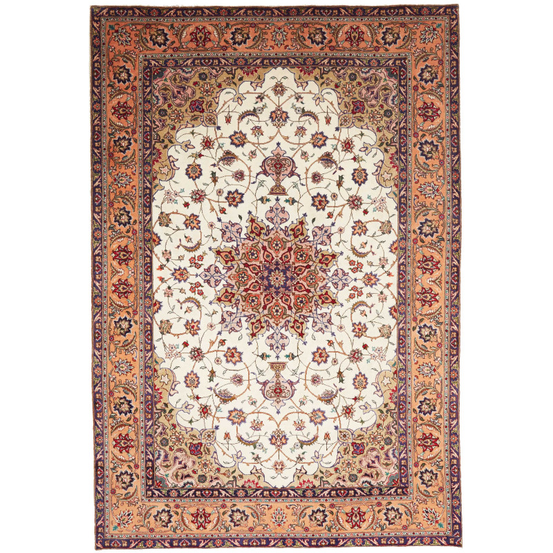 Tabriz 198x294 Cm Tabriz, Persia, Hand-carded Wool (warp: