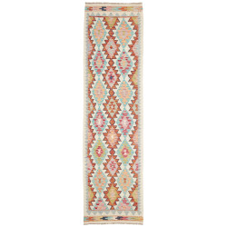 Kilim 80x296 Cm Kilim, Afghanistan, Hand-carded Wool (warp: