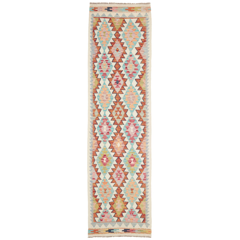 Kilim 80x296 Cm Kilim, Afghanistan, Hand-carded Wool (warp: