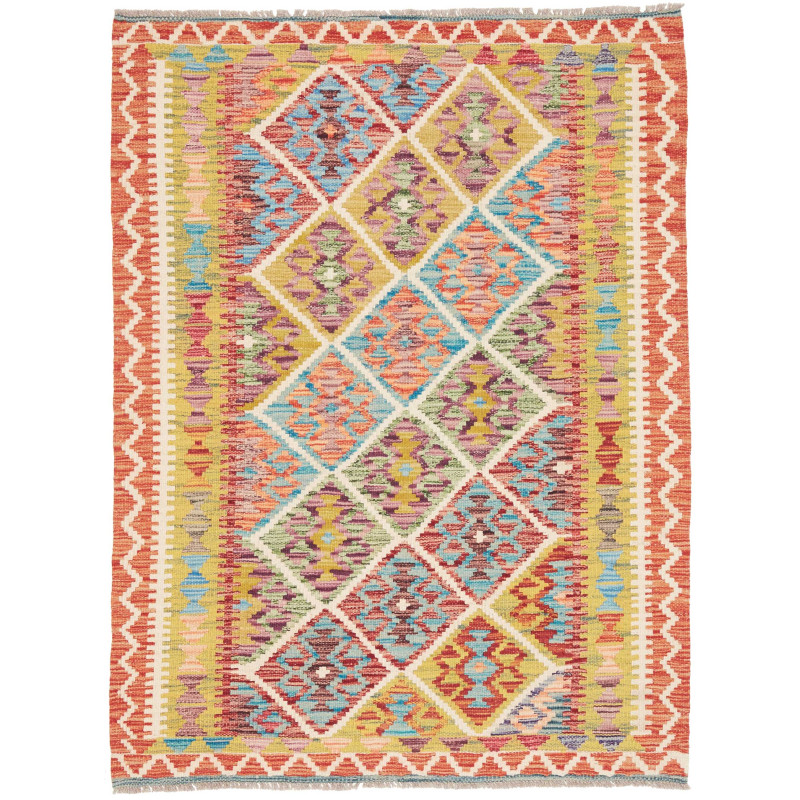 Kilim 102x140 Cm Kilim, Afghanistan, Hand-carded Wool (warp: