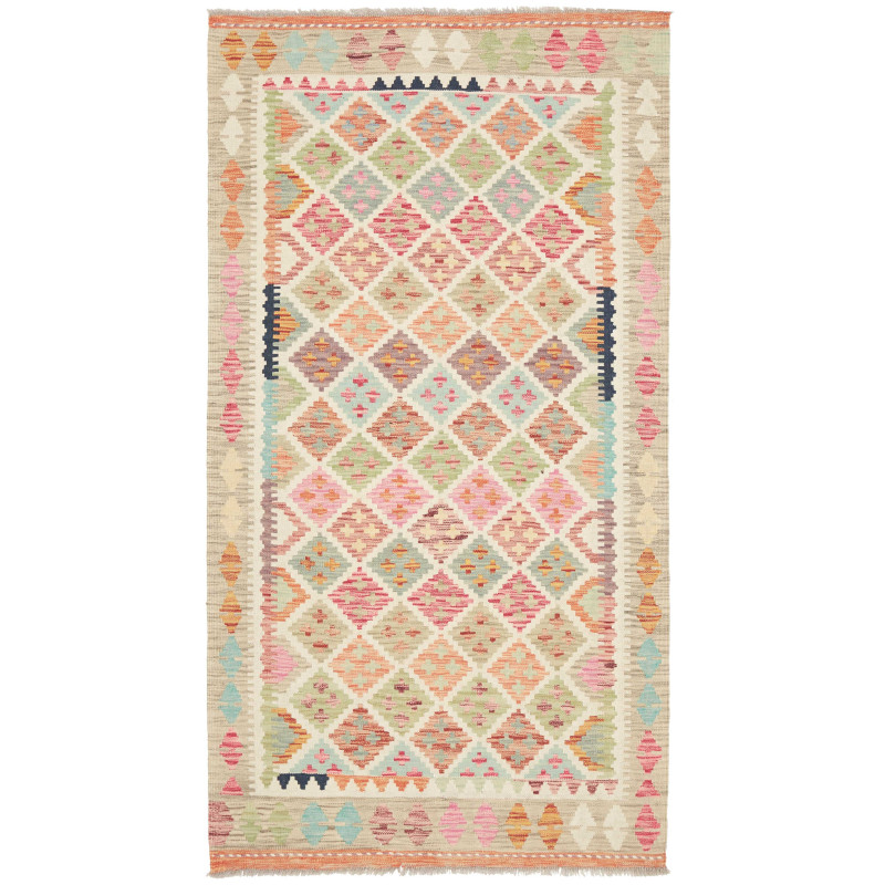 Kilim 105x196 Cm Kilim Afghanistan Hand-carded Wool (warp