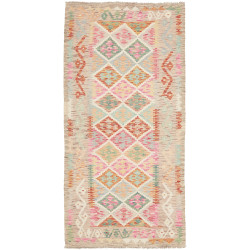 Kilim 99x200 Cm Kilim, Afghanistan, Hand-carded Wool (warp: