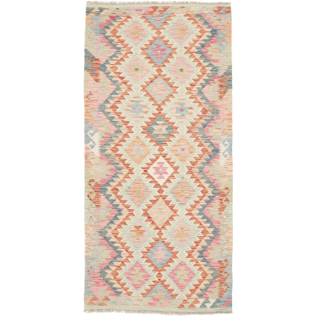 Kilim 97x207 Cm Kilim, Afghanistan, Hand-carded Wool (warp:
