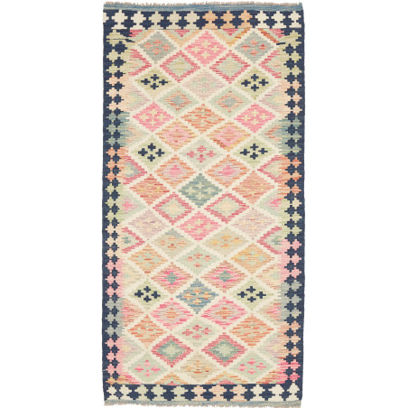 Kilim 96x195 Cm Kilim, Afghanistan, Hand-carded Wool (warp