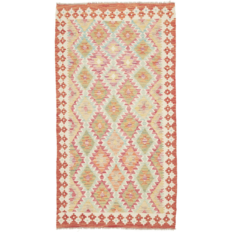 Kilim 102x192 Cm Kilim Afghanistan, Hand-carded Wool