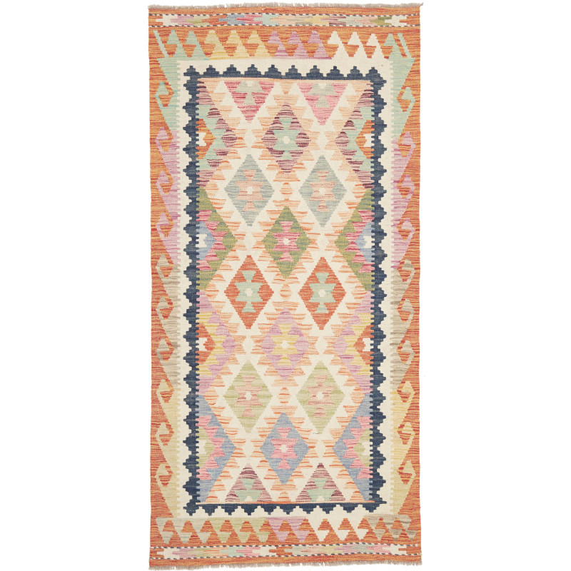 Kilim 97x206 Cm Kilim, Afghanistan, Hand-carded Wool With