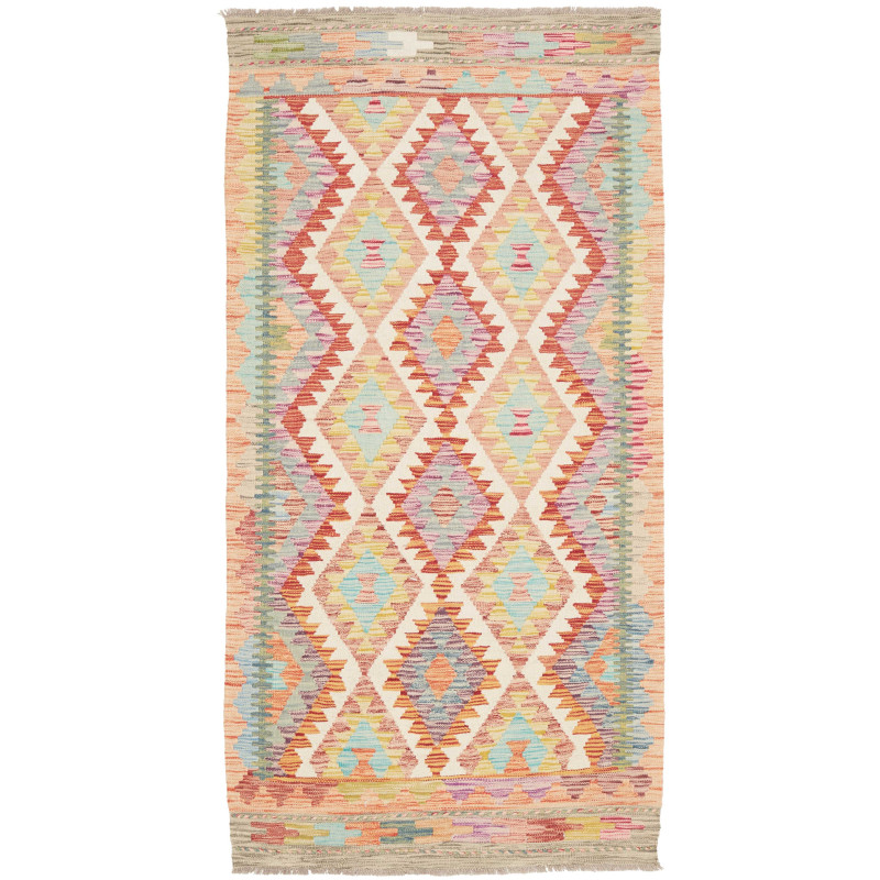 Kilim 100x196 Cm Kilim Afghanistan Hand-carded Wool (warp: