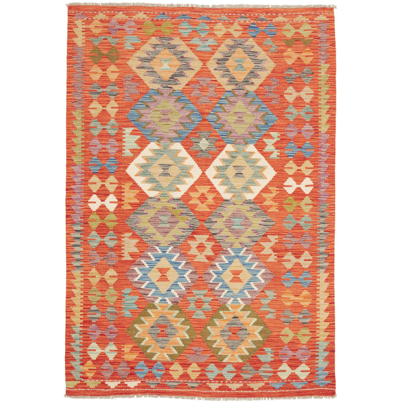Kilim 122x181 Cm Kilim Afghanistan Hand-carded Wool (warp: