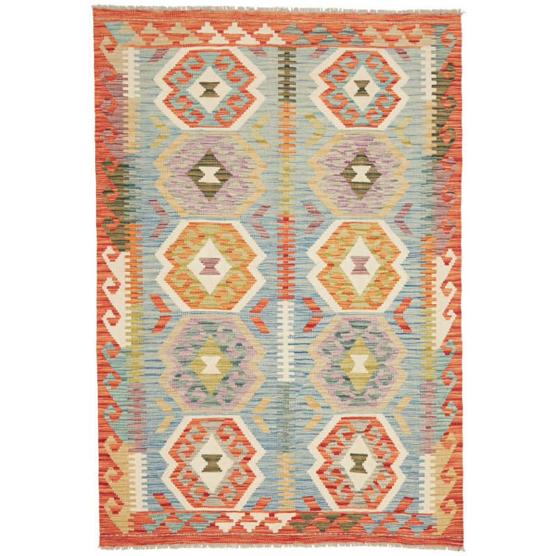 Kilim 123x180 Cm Kilim Afghanistan, Hand-carded Wool (warp: