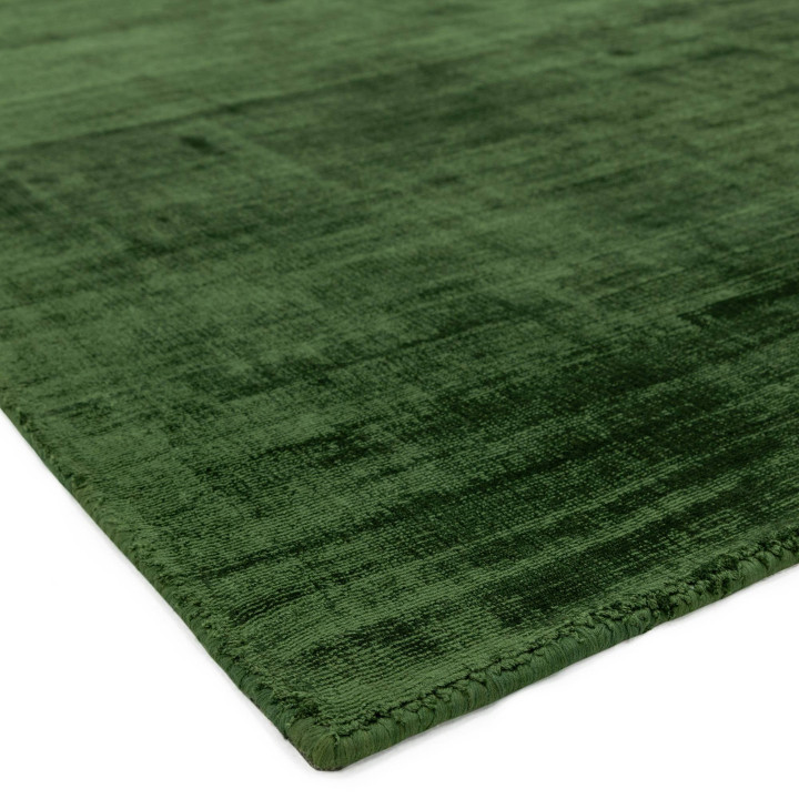 Tappeto Blade tinta unita verde scuro e verde ol