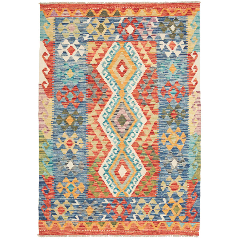Kilim 127x182 Cm Kilim, Afghanistan, Hand-carded Wool (warp: