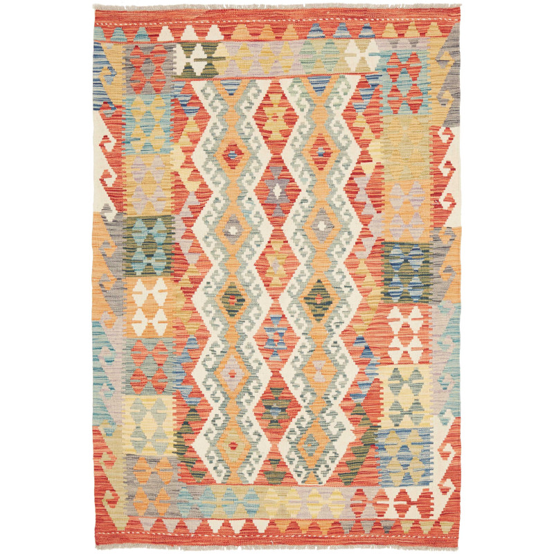 Kilim 124x183 Cm Kilim Afghanistan Hand-carded Wool (warp: